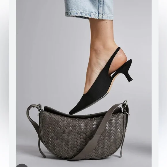 & Other Stories Leather Braided Shoulder Bag - Picture 4 of 13